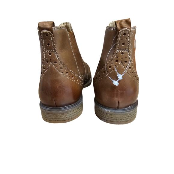 NWT Leather Hush Puppie Bailey Chelsea Boot Brown Booties Ladies Size 7.5 Wide - Picture 10 of 11